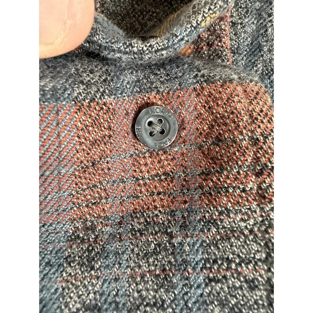 The North Face Men's Arroyo Flannel Shirt Size Small Summit‎ Grey Orange Cotton